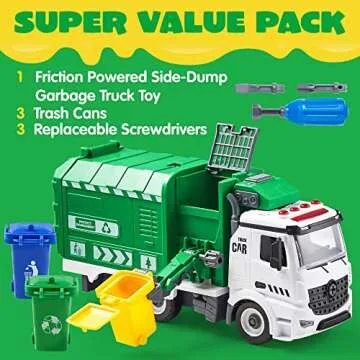 JOYIN Garbage Truck Toy - Fun & Educational Toy for Ages 1-5