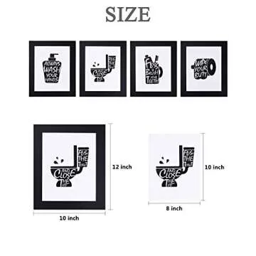 Funny Art Prints with Frames for Bathroom Decor