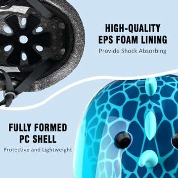 Kids Toddler Bike Helmet with Dinosaur 3D Design, Adjustable Lightweight for Child Infant Baby, Mult...