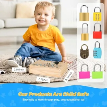 INIFEIDALA Montessori Lock and Key Toy for Kids