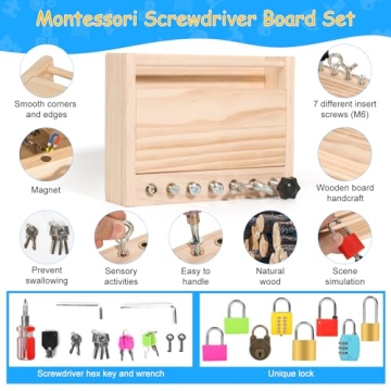 INIFEIDALA Montessori Lock and Key Toy for Kids