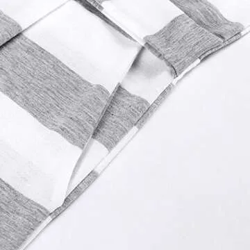 PALINDA Women's Striped Elegant Short Sleeve Wear to Work Casual Pencil Dress with Belt (Grey,S)