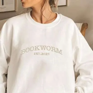 Personalized Bookworm Sweatshirt for Literature Lovers