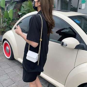 Mini Belt Bag Waist Bag for Women Fashionable Small Waist Bag Belt Bags for Women Trendy Y2k Accessories (White,Small)