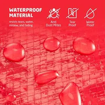 Zober Upright Christmas Tree Storage Bag - Fits 9 Ft Artificial Tree - Christmas Tree Bag W/Drawstring Hem, Zipper, and Carrying Handles - Plastic, Waterproof - Red