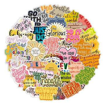 50 Motivational Stickers - Inspire Anywhere, Anytime