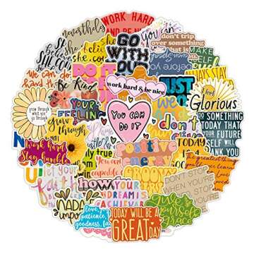 50 Motivational Stickers - Inspire Anywhere, Anytime