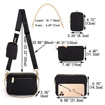 UTO Small Crossbody Bags for Women Trendy 3-in-1 Fashion
