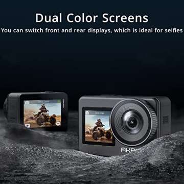 AKASO Brave 7 4K WiFi Action Camera with Dual Displays
