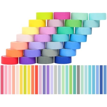 Vibrant YUKUNTANG Washi Tape Set - 28 Rolls for Crafts