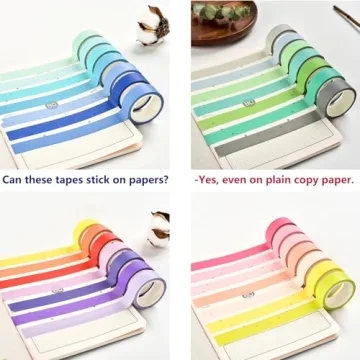 Vibrant YUKUNTANG Washi Tape Set - 28 Rolls for Crafts