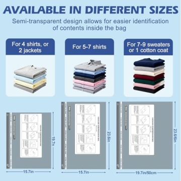 Fantictas Vacuum Storage Bags with Rechargeable Pump 18 Pack