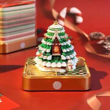 SIWEME Time Piece Calendar, 3D Art Calendar Memo Pad 2025 Creative Desk Calendar with Light,Christma...