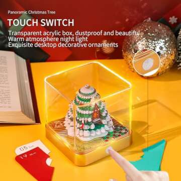 SIWEME Time Piece Calendar, 3D Art Calendar Memo Pad 2025 Creative Desk Calendar with Light,Christmas Tree Rip Away Paper Carving Memo Pad Art Notepad Decorative Gifts