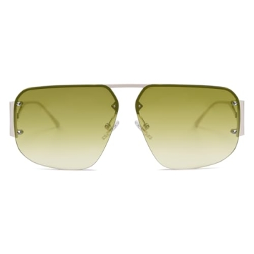 SOJOS Trendy Aviator Sunglasses for Men Women Stylish Green Tea Shades