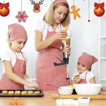 Premium Spritz Cookie Press Gun Kit - 13 Discs & 8 Icing Tips for the Perfect Cookies and Gifts for ...