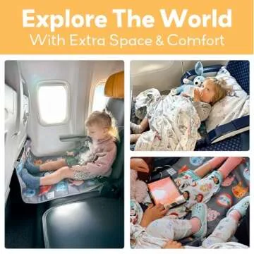 Little Traveler Toddler Airplane Bed & Seat Extender – Cozy & Easy Setup Airplane Bed for Kids, Ages 1-4