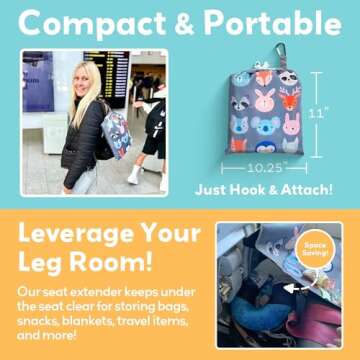 Little Traveler Toddler Airplane Bed & Seat Extender – Cozy & Easy Setup Airplane Bed for Kids, Ages 1-4