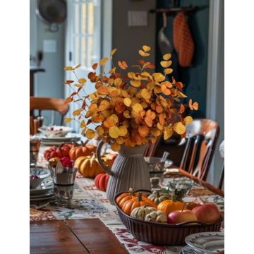 Bessol Artificial Eucalyptus Stems - 5pcs Fall Decor