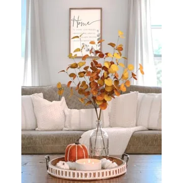 Bessol Artificial Eucalyptus Stems - 5pcs Fall Decor