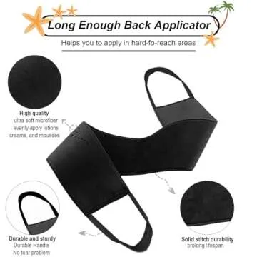 4 Pcs Self Tanner Mitt Applicator Kit - Self Tanning Mitt Glove,Self Tanner Back Applicator,Mini Face Tanner Mitt,Face Tanner Brush Soft Streak-Free Reusable & Washable for Women Girl Men (Black)