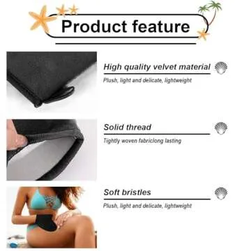 4 Pcs Self Tanner Mitt Applicator Kit - Self Tanning Mitt Glove,Self Tanner Back Applicator,Mini Face Tanner Mitt,Face Tanner Brush Soft Streak-Free Reusable & Washable for Women Girl Men (Black)