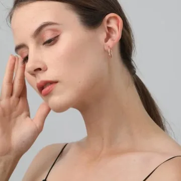 Gold Hoop Earrings Set - Hypoallergenic, 10 Pairs For Women