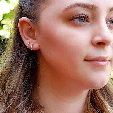 Gold Hoop Earrings Set - Hypoallergenic, 10 Pairs For Women