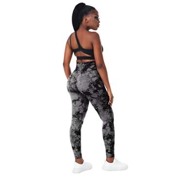 DREAMOON Women Scrunch Butt Lifting Tie Dye Seamless Leggings Tummy Control Booty High Waisted Gym Workout Yoga Pants Contour Tights