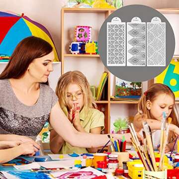 RAYNAG 3 Pcs Cake Decorating Stencils Mold Plastic Templates Spray Floral Cake Molds Cookie Fondant Dessert Decorating Molds Side Baking Mesh Stencil