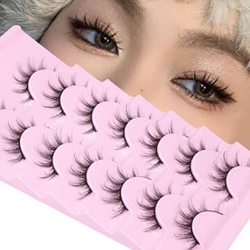 Manga Lashes Natural Look Wispy Anime Fluffy Eyelashes