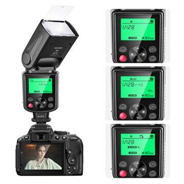 NEEWER 750II TTL Camera Flash Speedlite with LCD Screen, Compatible with Nikon D4 D5 D60 D90 D100 D200 D300S D300 D500 D610 D700 D750 D800 D810 D850 D3400 D3500 D5200 D5300 D7000 D7100 D7200 D7500