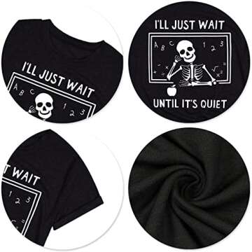 Funny Teacher Graphic Tee Comfy Teacher T-Shirt for Women