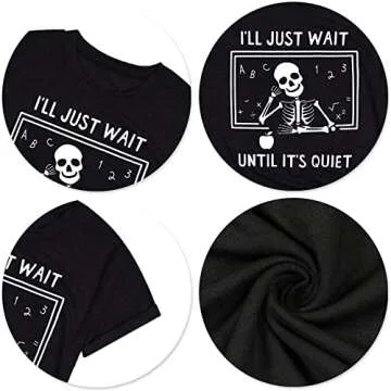 Funny Teacher Graphic Tee Comfy Teacher T-Shirt for Women