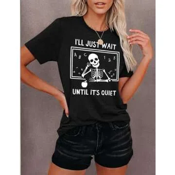 Funny Teacher Graphic Tee Comfy Teacher T-Shirt for Women