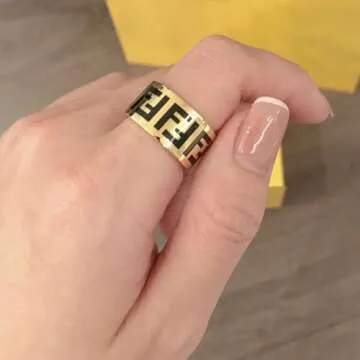 shizhen 18k Gold Open Rings - Titanium Steel Promise Rings, Ideal Gifts for Men, Women - Perfect for Weddings, Engagements, Valentine's Day, Mother's Day, and Father's Day