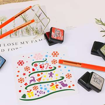 Yoseng 15 Pcs Detailed Ink Blending Brushes for Art