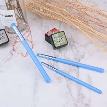 Yoseng 15 Pcs Detailed Ink Blending Brushes for Art