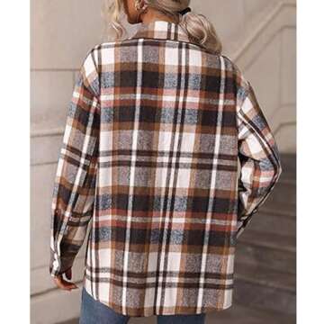 Deer Lady Buffalo Plaid Flannel Shirt for Women