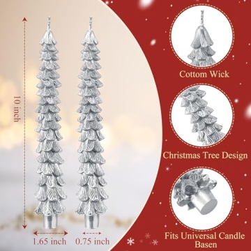 Elegant Beeswax Christmas Tree Candles for Holiday Decor