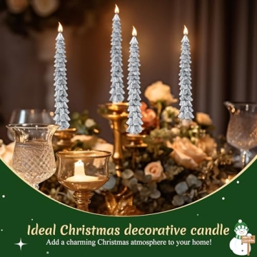 Elegant Beeswax Christmas Tree Candles for Holiday Decor