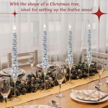 Elegant Beeswax Christmas Tree Candles for Holiday Decor