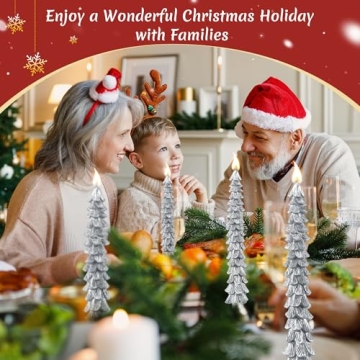 Elegant Beeswax Christmas Tree Candles for Holiday Decor