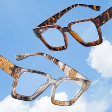 Livho Oversized Blue Light Glasses for Fashion & Comfort