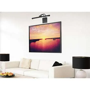 Westinghouse Lighting 7501600 17 Inch, 15 Watt Hardwire Adjustable Dimmable LED Picture Light, Matte Black Finish, 3000K