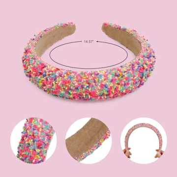 TEBIEKOY 2Pcs Sprinkle Headbands for Women Girls Accessories