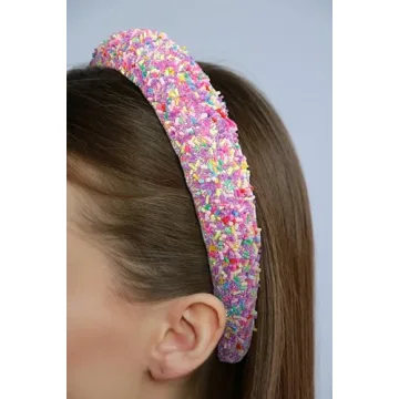 TEBIEKOY 2Pcs Sprinkle Headbands for Women Girls Accessories