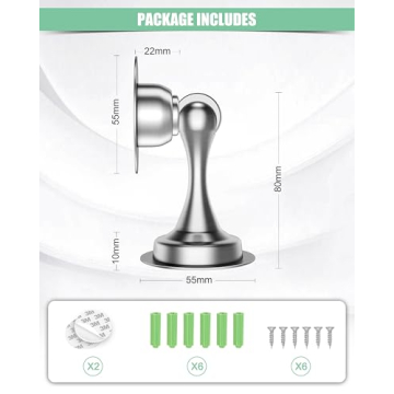 Masterful Door Stopper with Magnetic Hold and Easy Installation