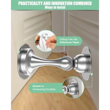 Masterful Door Stopper with Magnetic Hold and Easy Installation