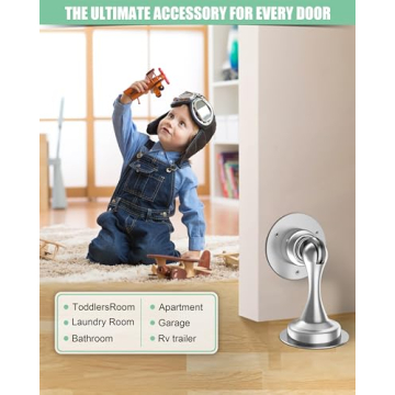 Masterful Door Stopper with Magnetic Hold and Easy Installation